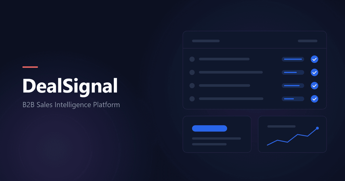 DealSignal — AI-Verified B2B Data Platform